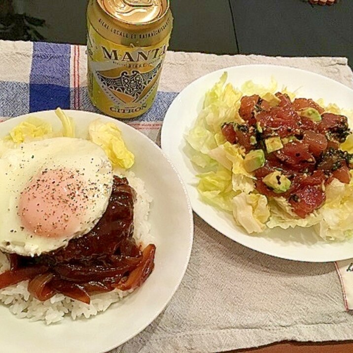 ロコモコ丼風